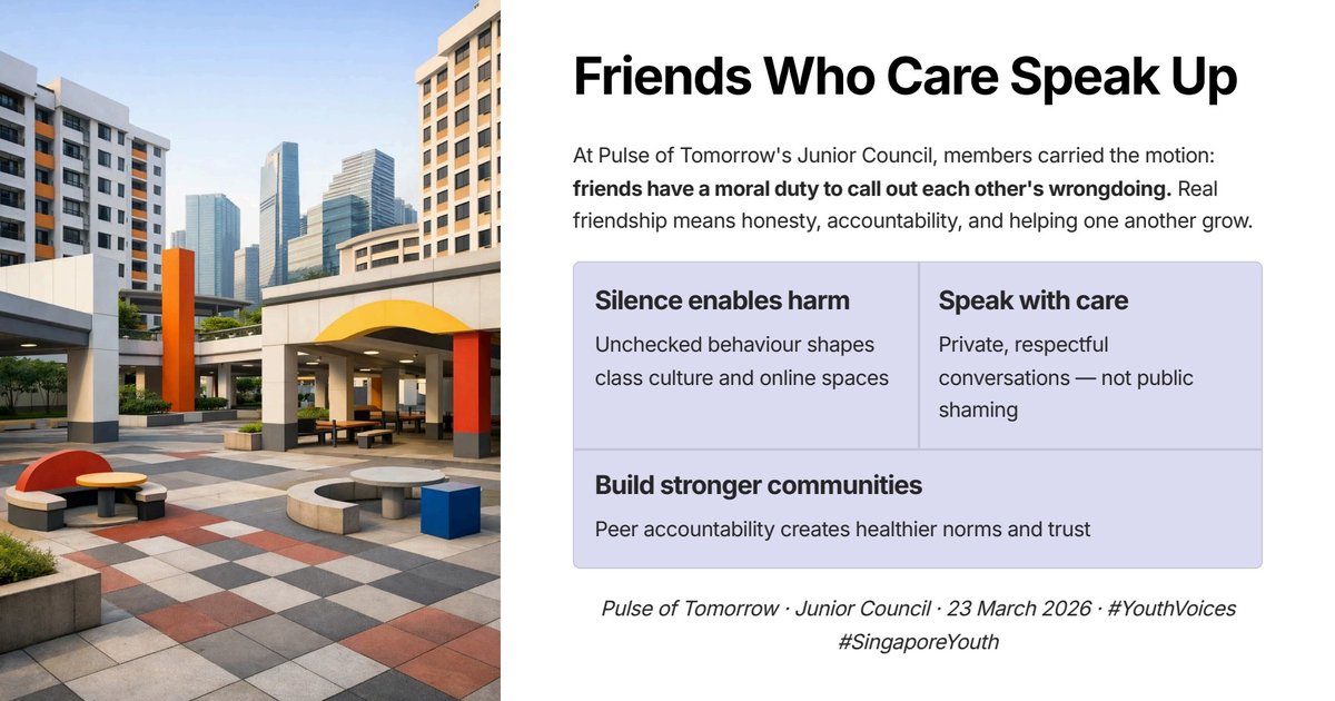 Junior Council carries call for friends to speak up when one another goes wrong