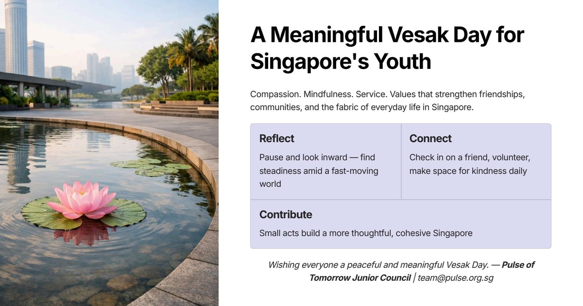 A Meaningful Vesak Day for Singapore’s Youth