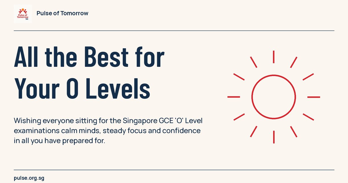 All the Best for the Singapore GCE 'O' Level Examinations